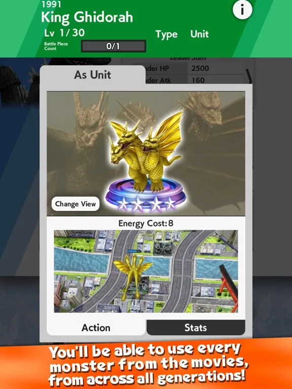 ภาพหน้าจอของ GODZILLA BATTLE LINE iPad 